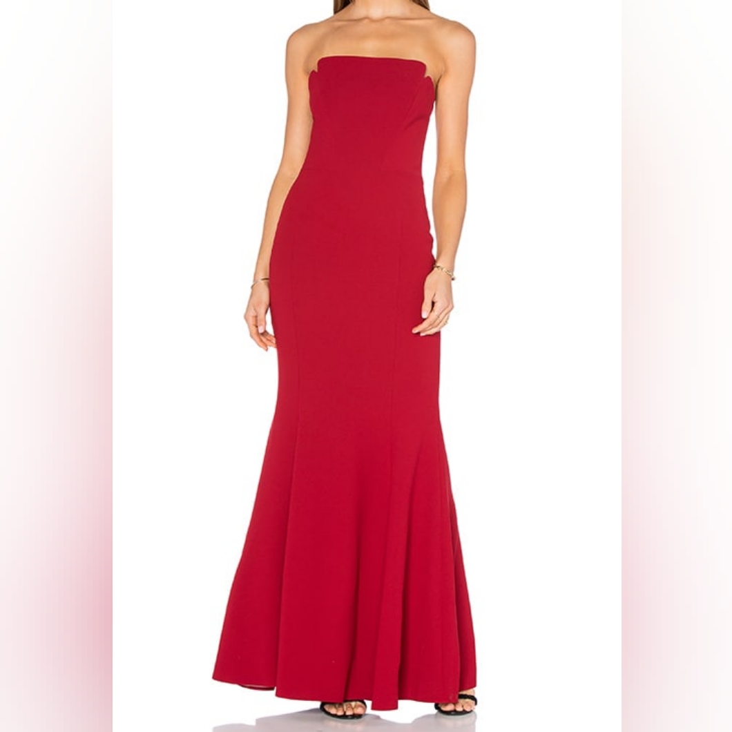 Jill Jill Stuart Strapless Evening Gown In Redwood 2